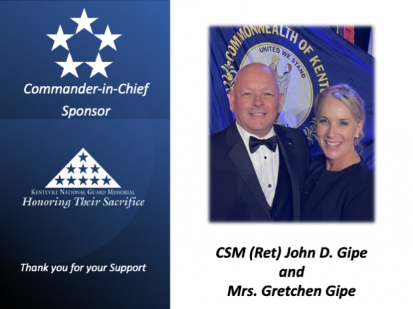 CSM (Ret) John D Gipe and Mrs. Gretchen Gipe