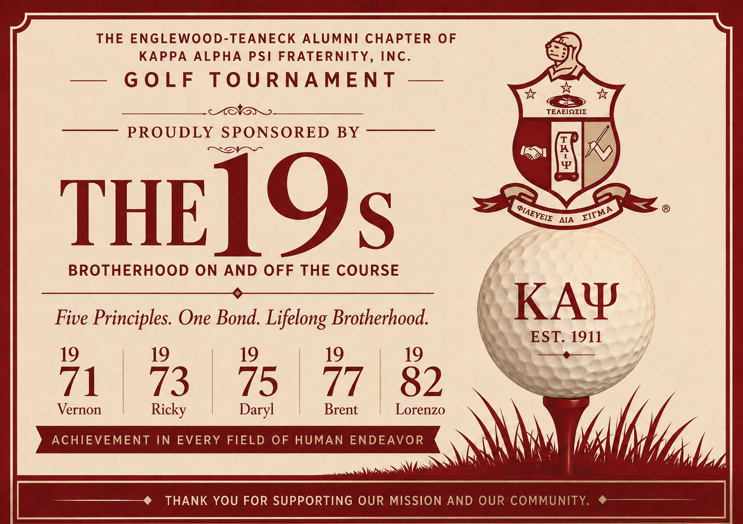 THE 19s - BROTHERHOOD ON AND OFF THE COURSE